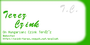 terez czink business card